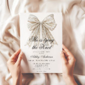 Pearl Bow Ze bindt de knoop Vrijgezellenfeest Kaart