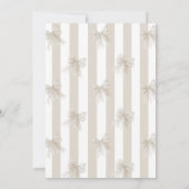 Pearl Bow Ze bindt de knoop Vrijgezellenfeest Kaart (Achterkant)