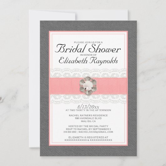 Pearl Bridal Shower Invitations Kaart (Voorkant)