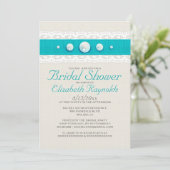Pearl Bridal Shower Invitations Kaart (Staand voorkant)