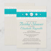 Pearl Bridal Shower Invitations Kaart (Voorkant / Achterkant)