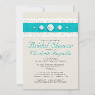 Pearl Bridal Shower Invitations Kaart