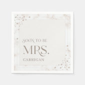 Pearl Bridal Shower Soon to be Mrs. Modern Minimal Servet (Voorkant)