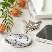 Pearl bruiloft 30 jaar Jubileum herdenking Sleutelhanger (Zijkant)