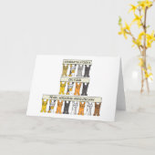 Pearl bruiloft Jubileum,30 jaar Cartoon katten Kaart (Gele Bloem)