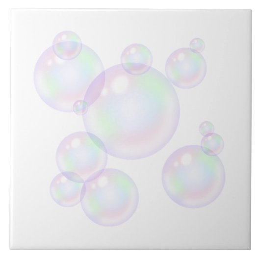 Pearl Bubble Bathroom Wall Art Tegeltje (Voorkant)