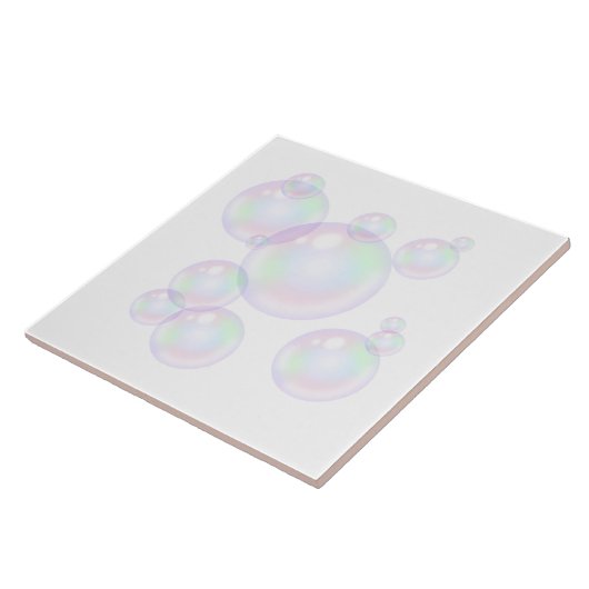 Pearl Bubble Bathroom Wall Art Tegeltje (Zijkant)