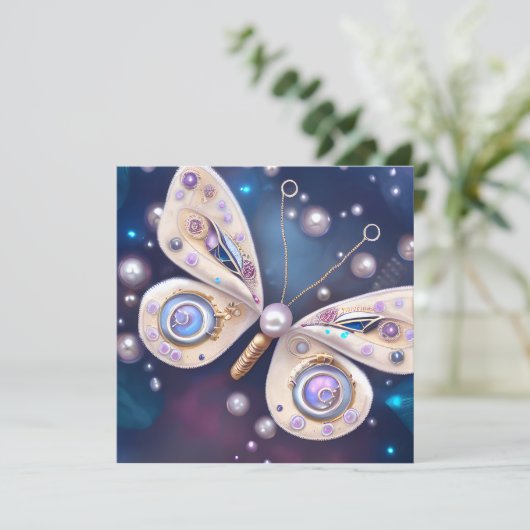  Pearl  Butterfly Kaart (Staand voorkant)