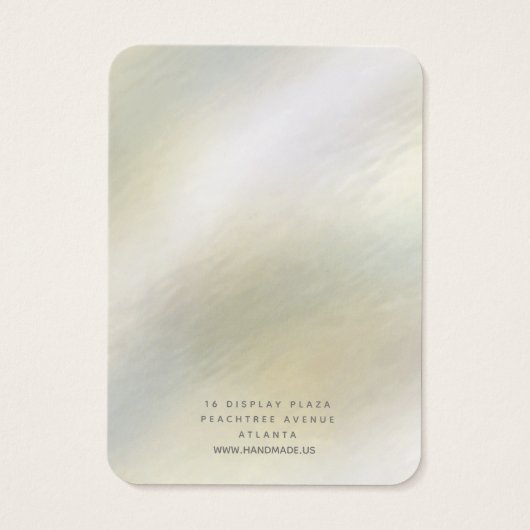 Pearl Butterfly-Waterverf Veroorbaar beeldscherm Visitekaartje (Achterkant)