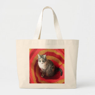Pearl Cat Afghaans Grote Tote Bag