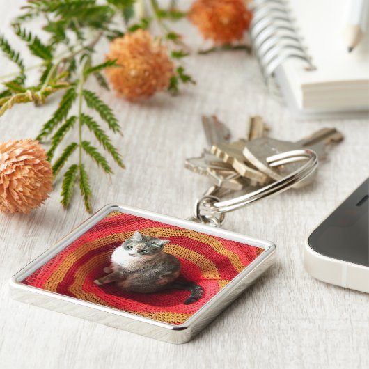 Pearl Cat Afghaans Sleutelhanger (Zijkant)