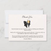 Pearl Champagne Glass Graduation Bedankkaart (Voorkant)