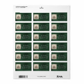 Pearl Christmas Tree Retouradres - Groen Etiket (Full Sheet)