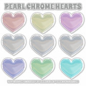Pearl Chrome Hearts Sticker (Voorkant)