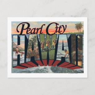 Pearl City, Hawaii - Grote letterscènes Briefkaart