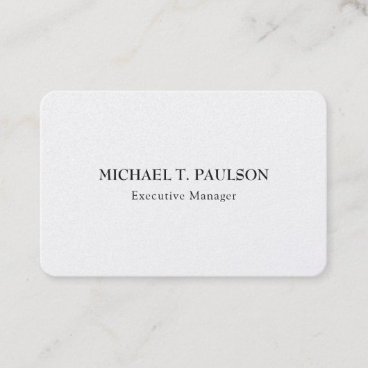 Pearl Classical Minimalist Professional Elegant Visitekaartje (Voorkant)