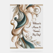 Pearl Coast Elegance Acryl Huwelijk Welkom Teken Acryl Bord (Voorkant)