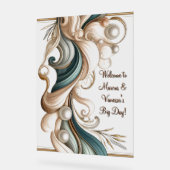 Pearl Coast Elegance Acryl Huwelijk Welkom Teken Acryl Bord (Hoek)