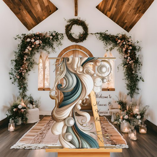 Pearl Coast Elegance Acryl Huwelijk Welkom Teken Acryl Bord