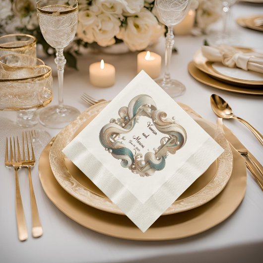 Pearl Coast Elegance Coined Cocktail servetten