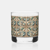 Pearl Coast Elegance formele gedrukte stenen glaze Whisky Glas (Voorkant)