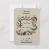 Pearl Coast Elegance Minimalist Save the Date Kaar (Voorkant)