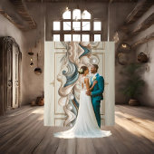 Pearl Coast Elegance minimalistische achtergrond Wandkleed