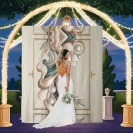 Pearl Coast Elegance minimalistische achtergrond Wandkleed