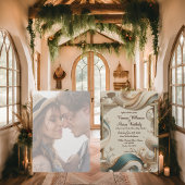 Pearl Coast Elegance Minimalistische bruiloft uitn Kaart