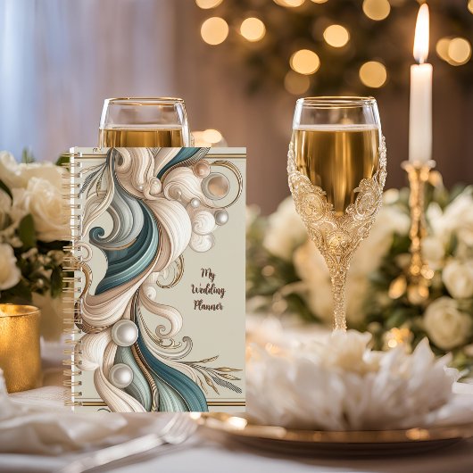 Pearl Coast Elegance Minimalistische Weddingplanne Planner