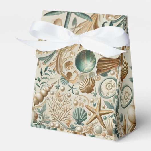 Pearl Coast Elegance Shells Favoriete Box Bedankdoosjes (Voorkant Zijde)
