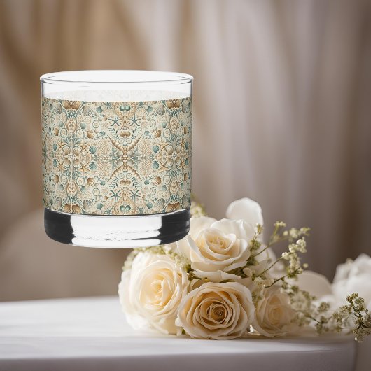 Pearl Coast Elegance Shells Gedrukte Rocks Bril Whisky Glas