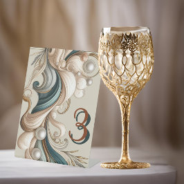 Pearl Coast Elegance tafel nummer teken Reclamebord Met Voetstuk