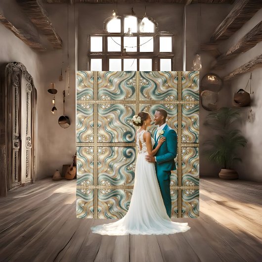 Pearl Coast Elegance Waves Achtergrond Wandkleed