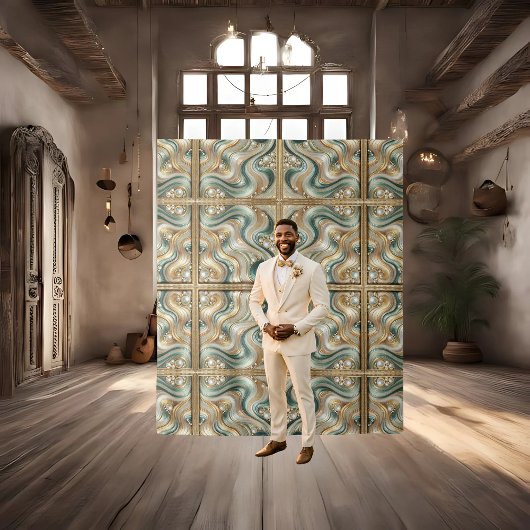 Pearl Coast Elegance Waves Achtergrond Wandkleed