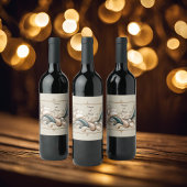 Pearl Coast Elegance Wijnflesetiketten Wijn Etiket