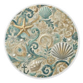 Pearl Coast Nautilus Keramische Knop (Voorkant)