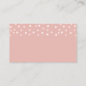 Pearl Confetti op Roos Gold Wedding Informatiekaartje (Achterkant)
