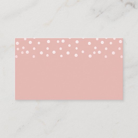 Pearl Confetti op Roos Gold Wedding Informatiekaartje (Achterkant)