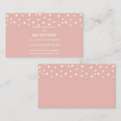 Pearl Confetti op Roos Gold Wedding Informatiekaartje (Voorkant / Achterkant)