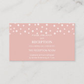 Pearl Confetti op Roos Gold Wedding Informatiekaartje (Voorkant)