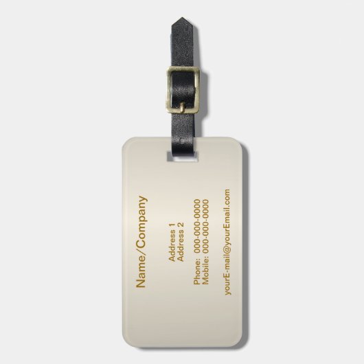 Pearl Cream Bagagelabel (Voorkant verticaal)