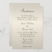 Pearl Cream Invitation Kaart (Voorkant / Achterkant)