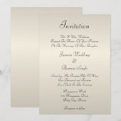 Pearl Cream Wedding Invitation Kaart (Voorkant / Achterkant)