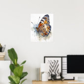 Pearl Crescent Butterfly Art Print Poster (Thuiskantoor)