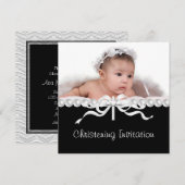 Pearl Cross Christening Kaart (Voorkant / Achterkant)