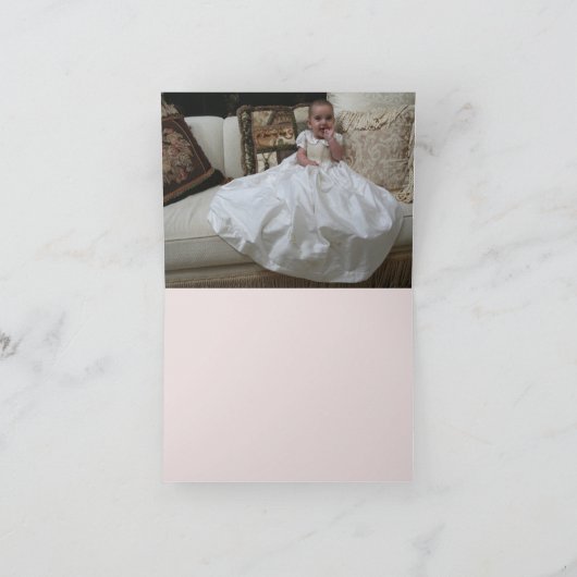 Pearl Cross religieuze dank u Notecard Bedankkaart (Binnen)