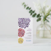 Pearl Dahlia Blossom Burst Floral Visitekaartje (Staand voorkant)