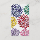 Pearl Dahlia Blossom Burst Floral Visitekaartje (Achterkant)