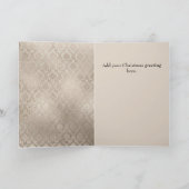 Pearl Damask Modern Christmas Tree Kaart (Binnen)